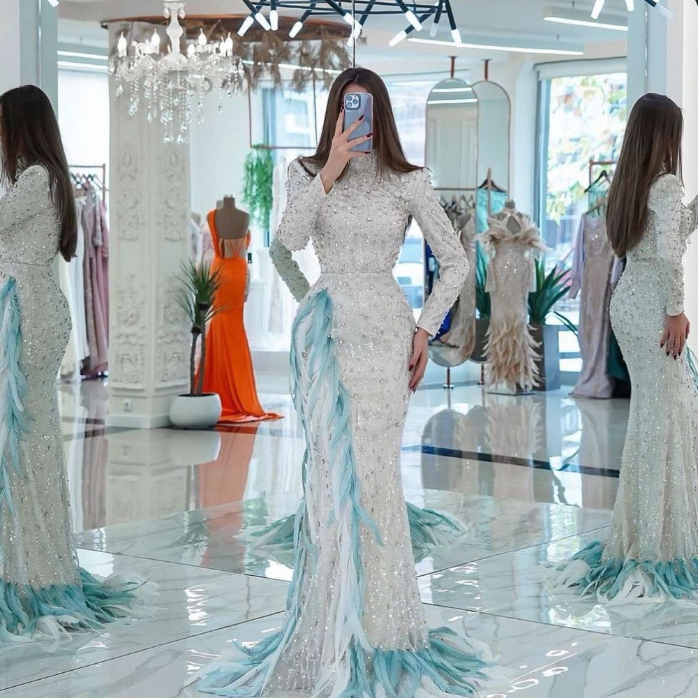 Blue Diamond feather dress
